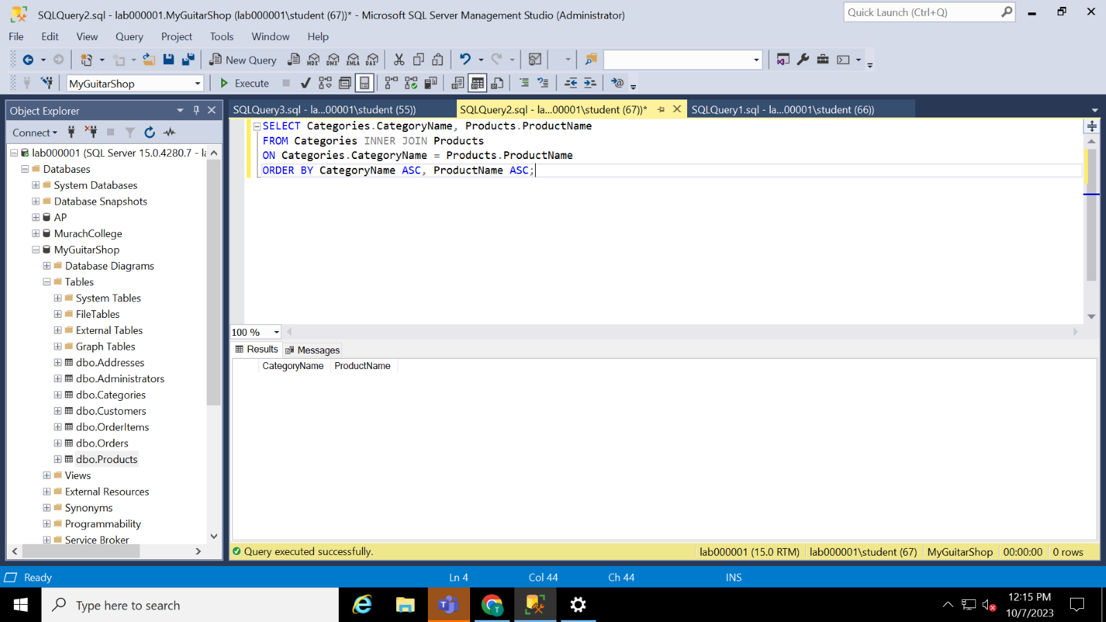 Solved Can I get some help with this SQL in Windows Server | Chegg.com