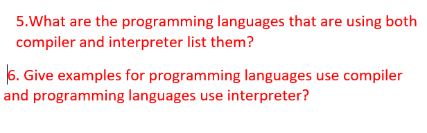 Solved 5.What are the programming languages that are using | Chegg.com