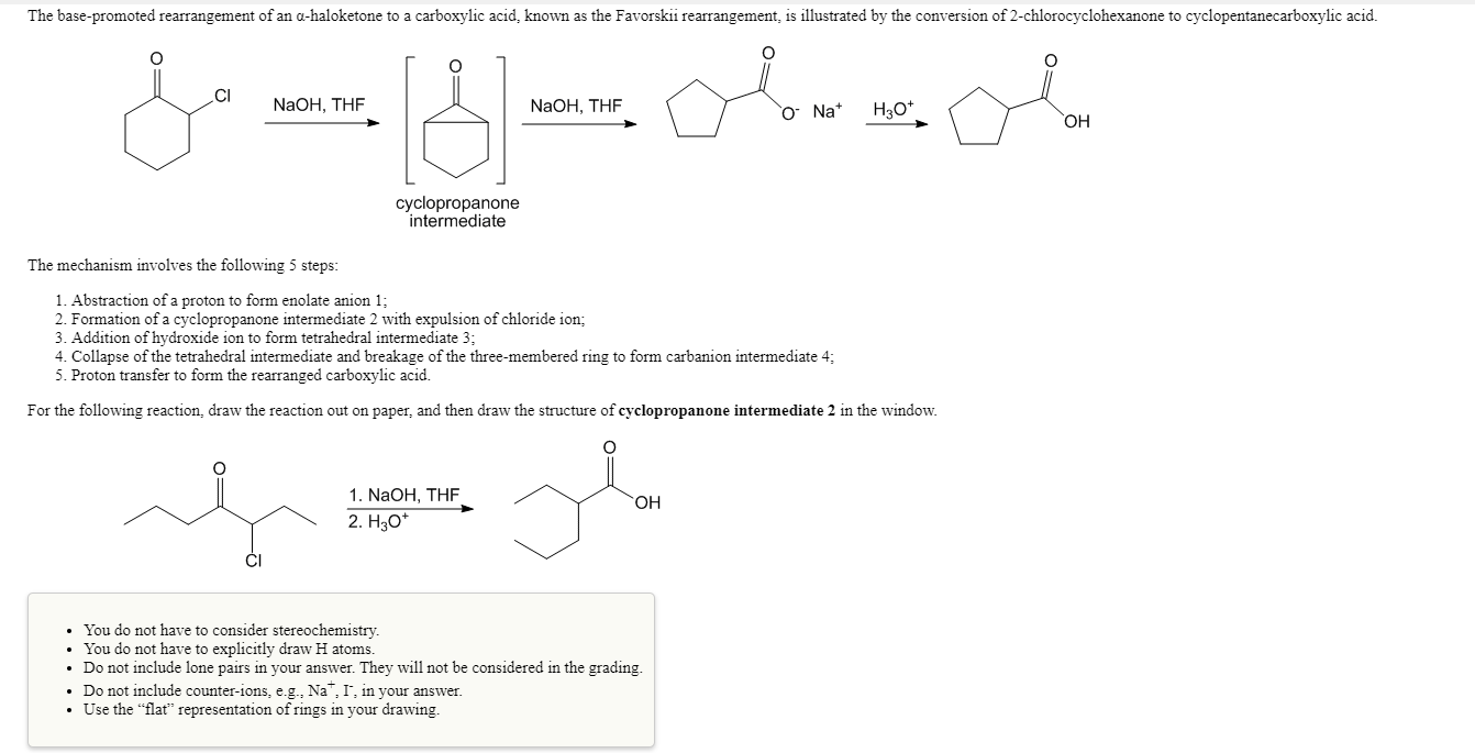 Solved The base-promoted rearrangement of an a-haloketone to | Chegg.com