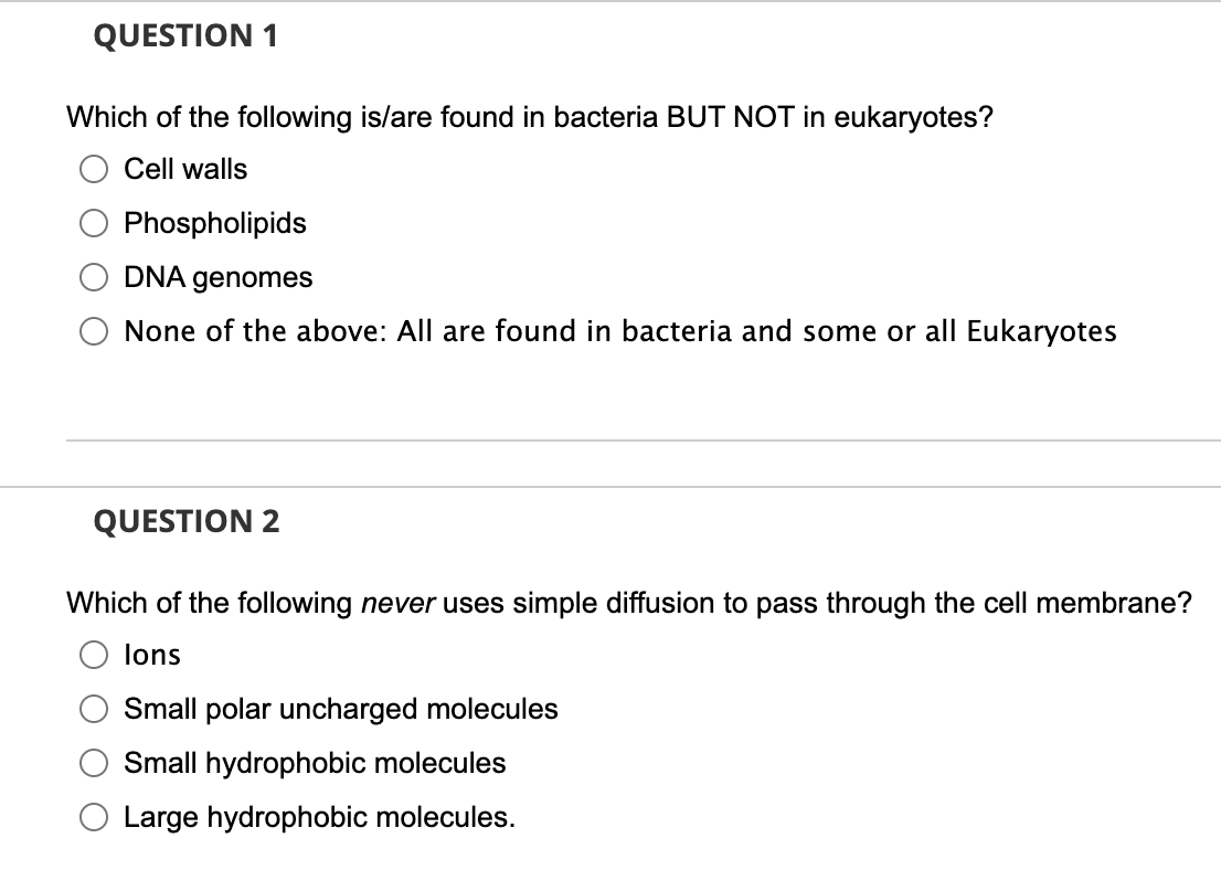 Solved Which Of The Following Is/are Found In Bacteria BUT | Chegg.com