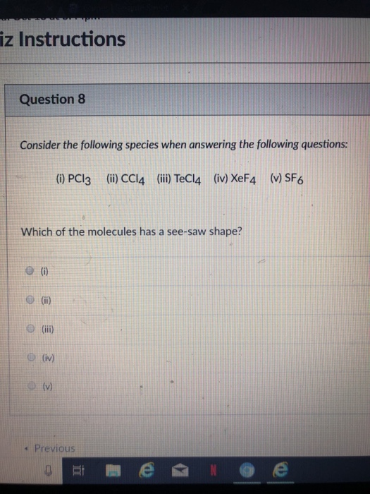 Solved iz Instructions Question8 Consider the following | Chegg.com