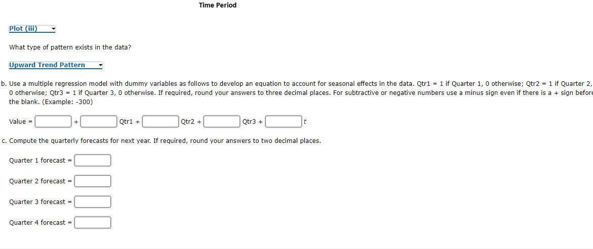 Solved Consider the following time series data.What type of | Chegg.com