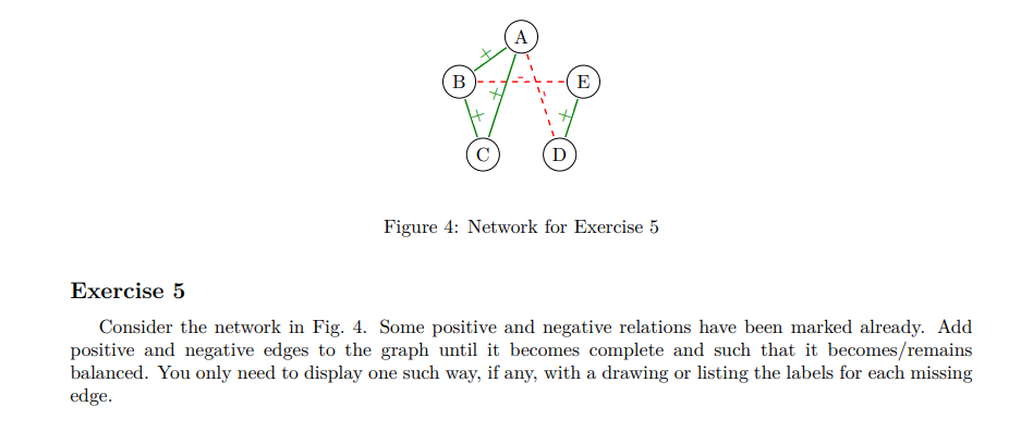 Solved Figure 4: Network For Exercise 5 Exercise 5 Consider | Chegg.com