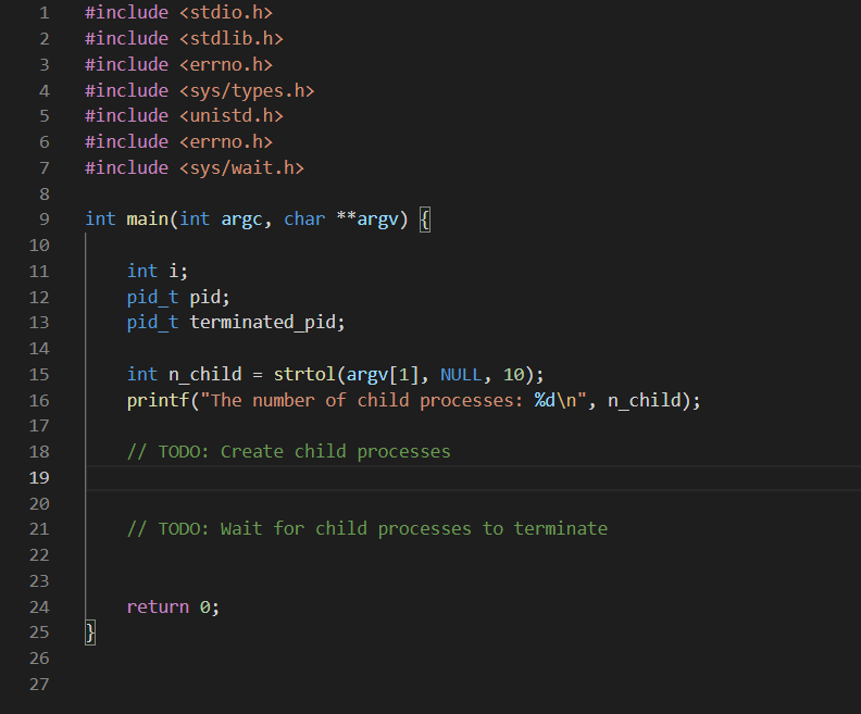 Solved all i have to do is write out the child processes and | Chegg.com