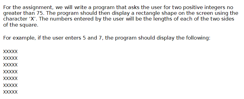 Solved For the assignment, we will write a program that asks | Chegg.com