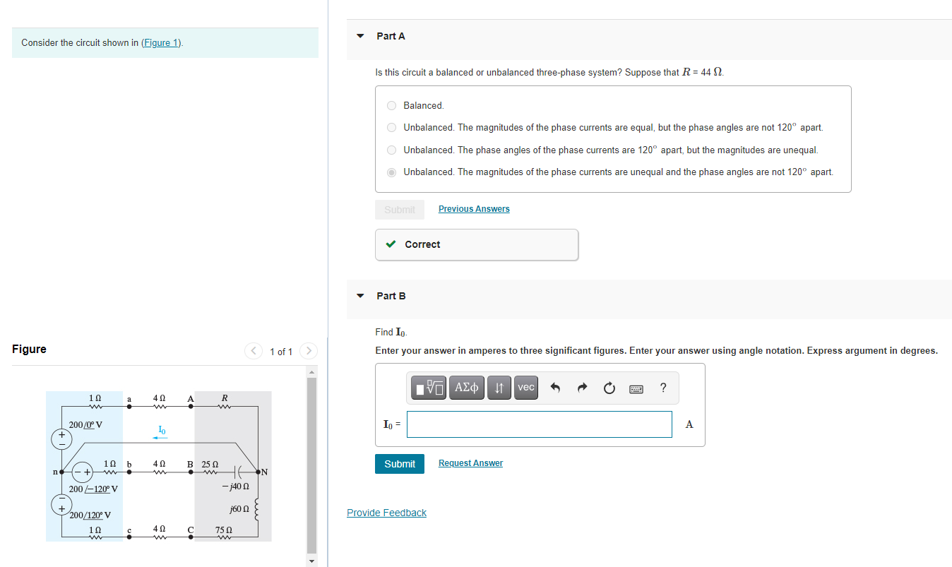 Solved Part A Consider the circuit shown in (Figure 1) Is | Chegg.com