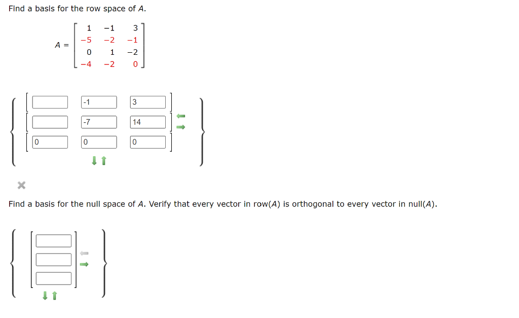 Solved Find a basis for the row space of A. | Chegg.com