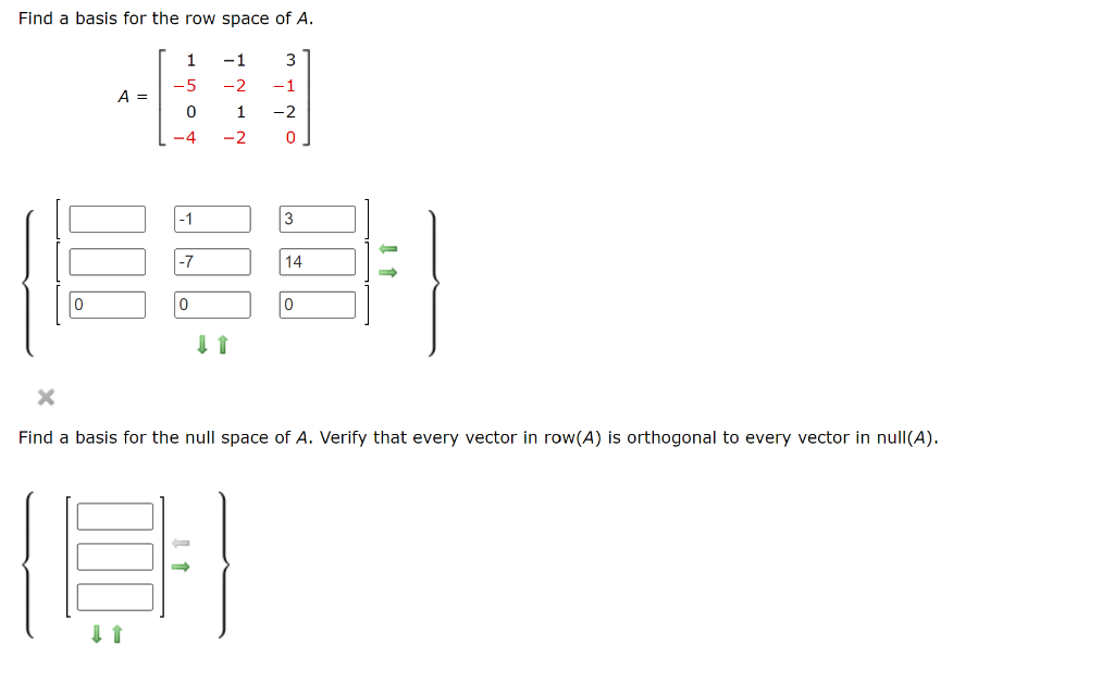 Solved Find a basis for the row space of A. Chegg