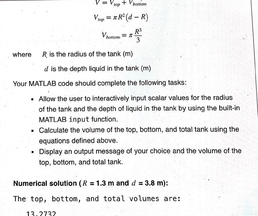 Solved Problem 1 (2 points) Goal: Calculate the volume of | Chegg.com
