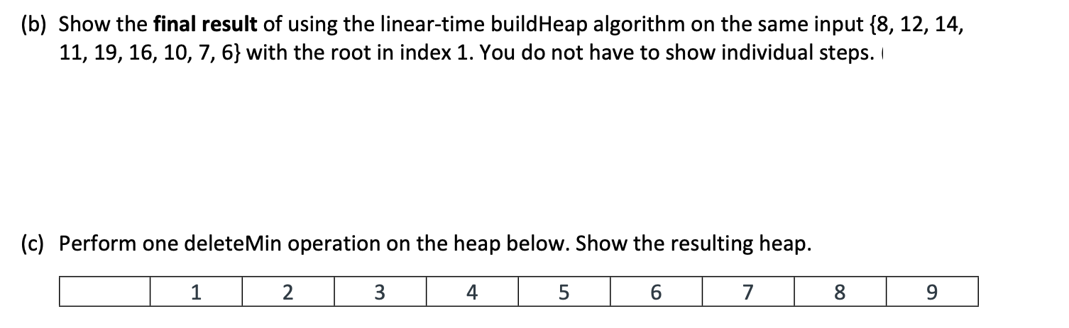 Solved (a) Insert the values {8,12,14,11,19,16,10,7,6} into | Chegg.com
