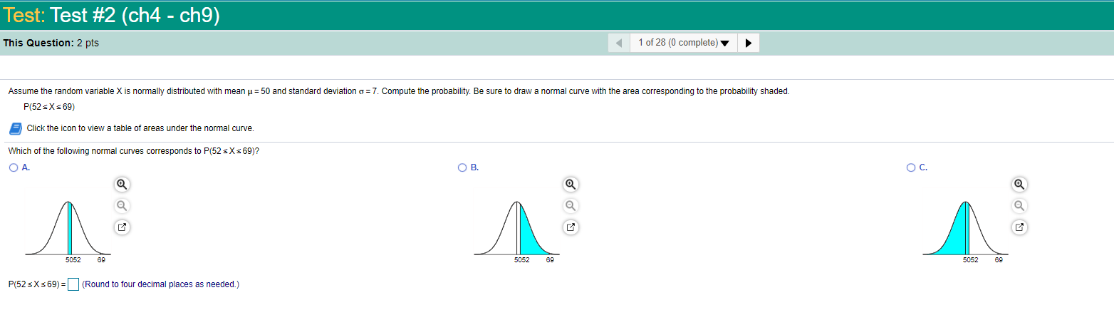 Solved Test: Test #2 (ch4 - ch9) This Question: 2 pts 1 of | Chegg.com