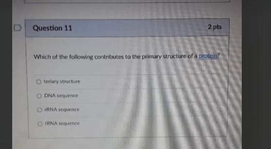Solved D Question 11 2 pts Which of the following | Chegg.com