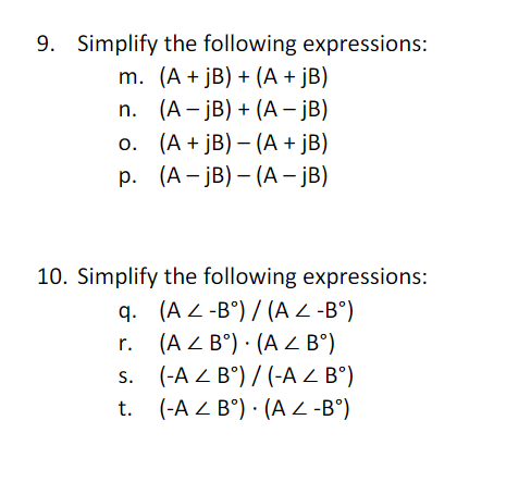 Solved Simplify The Following | Chegg.com