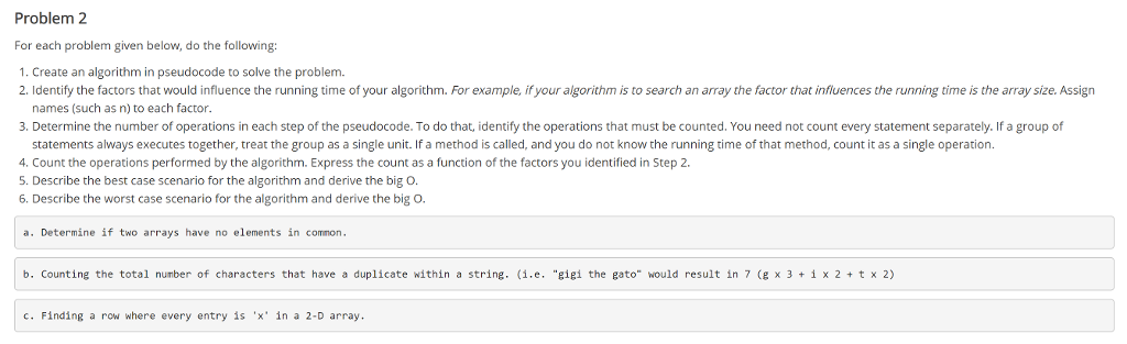 Solved Problem 2 For each problem given below, do the | Chegg.com