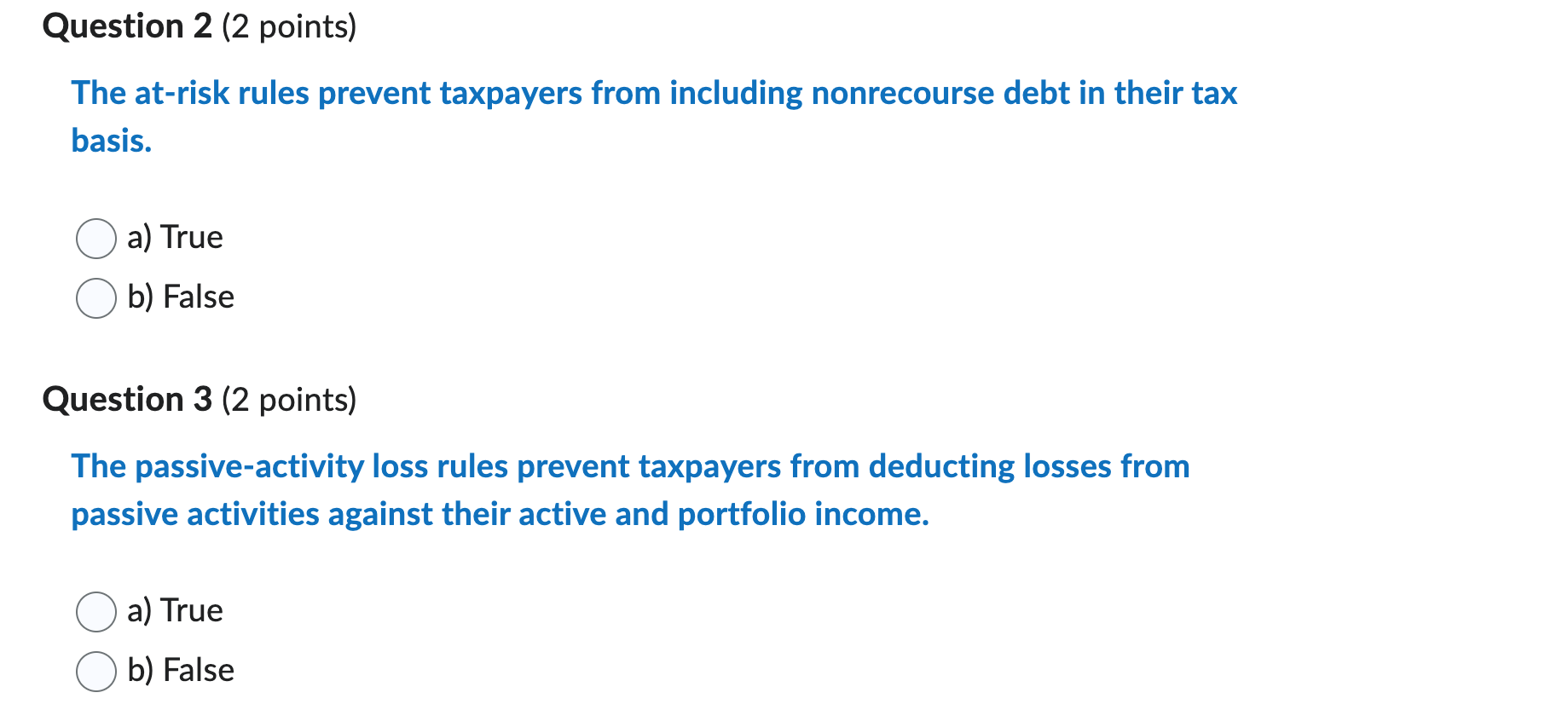 Solved The at-risk rules prevent taxpayers from including | Chegg.com