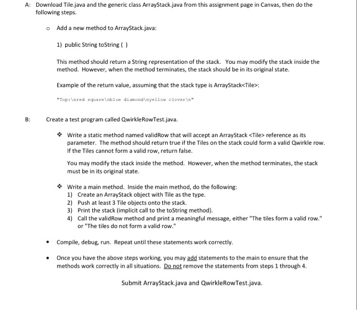 Solved A Download Tile.java and the generic class
