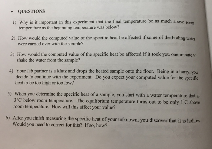 a science experiment requires the room temperature