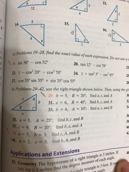 Solved In Problems 19-28, find the exact value of each | Chegg.com