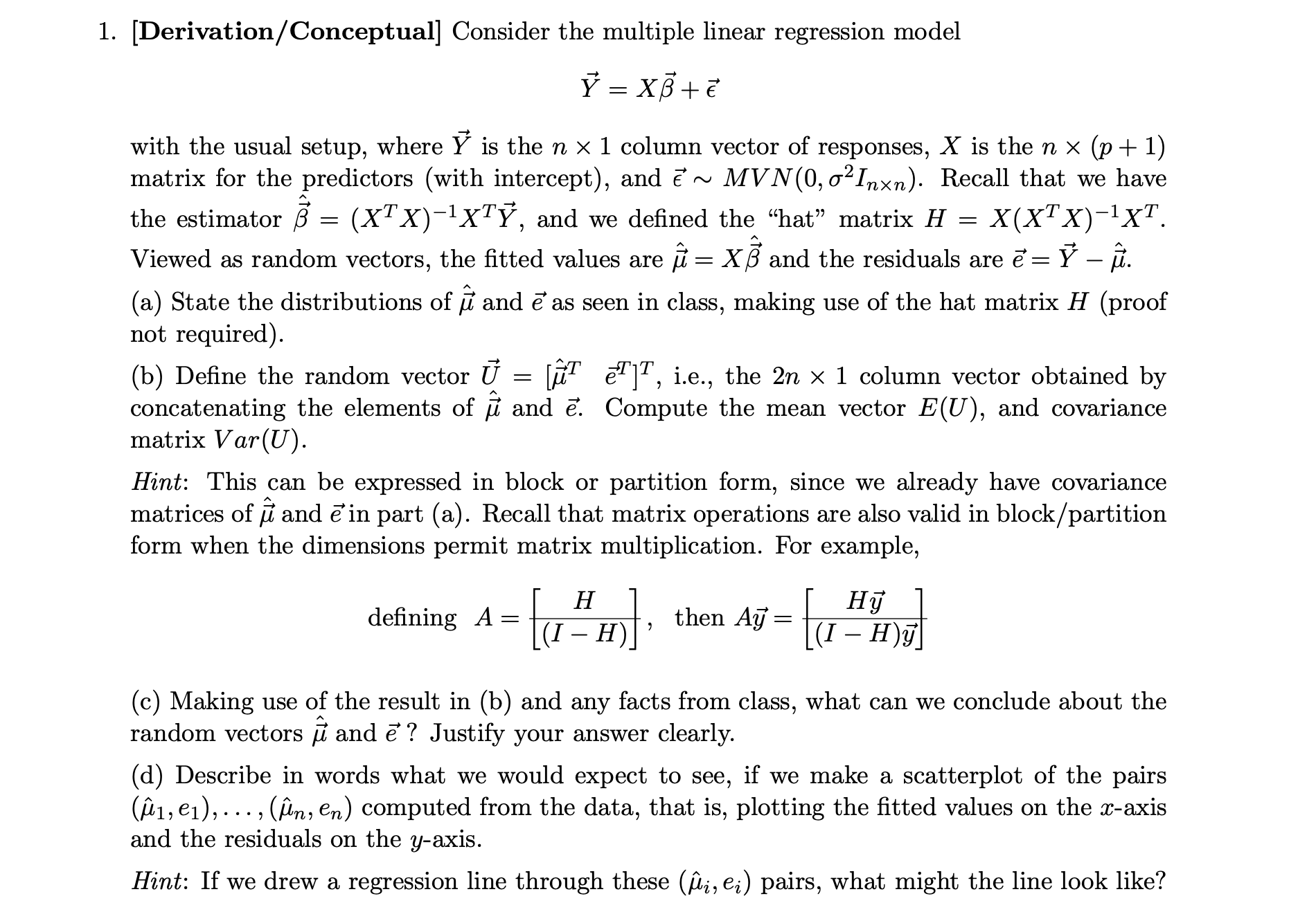 1 Derivation Conceptual Consider The Multiple L Chegg Com