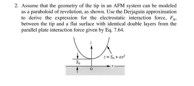 Solved Assume That The Geometry Of The Tip In An Afm System Chegg Solved Assume That The Geometry Of The Tip In An Afm System Chegg