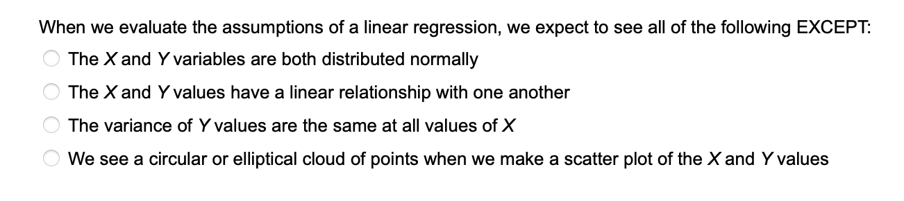 Solved When We Evaluate The Assumptions Of A Linear | Chegg.com