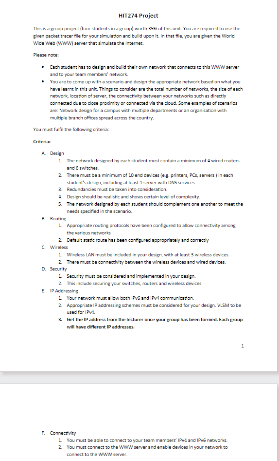 Solved Give me an example of This is a group project (four | Chegg.com