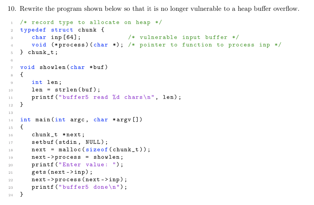 Solved 10. Rewrite the program shown below so that it is no | Chegg.com