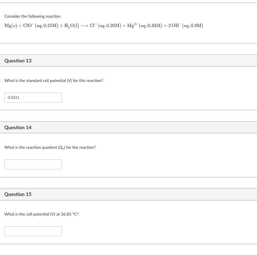 Solved Consider The Following Reaction \\[ | Chegg.com