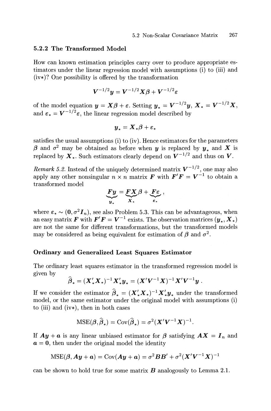 5 Consider The Linear Regression Model With Assum Chegg Com