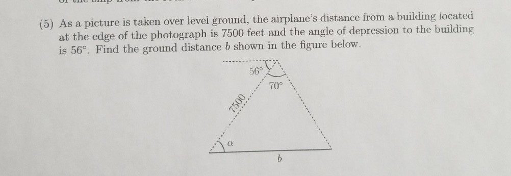 Solved (5) As a picture is taken over level ground, the | Chegg.com