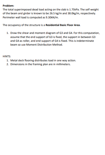 Solved Problem: The total superimposed dead load acting on | Chegg.com