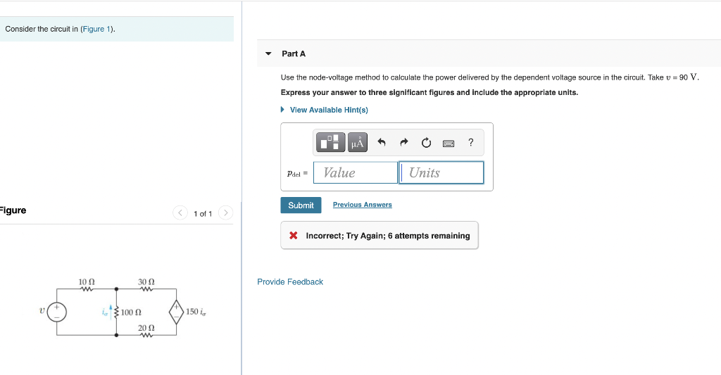 Solved Consider the circuit in (Figure 1). Part A Use the | Chegg.com