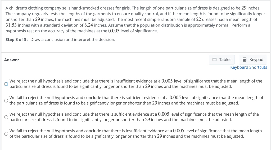 Solved A children's clothing company sells handsmocked