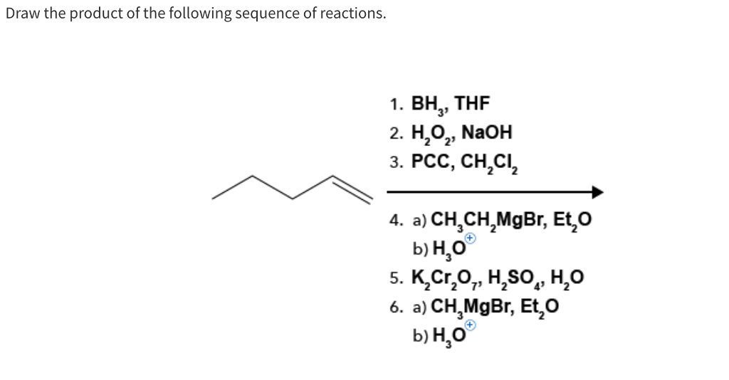 Solved Draw the product of the following sequence of | Chegg.com