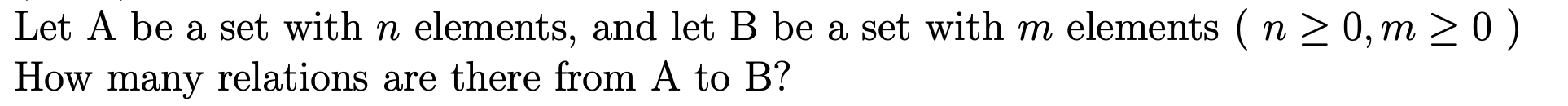 Solved Let A Be A Set With N Elements, And Let B Be A Set | Chegg.com