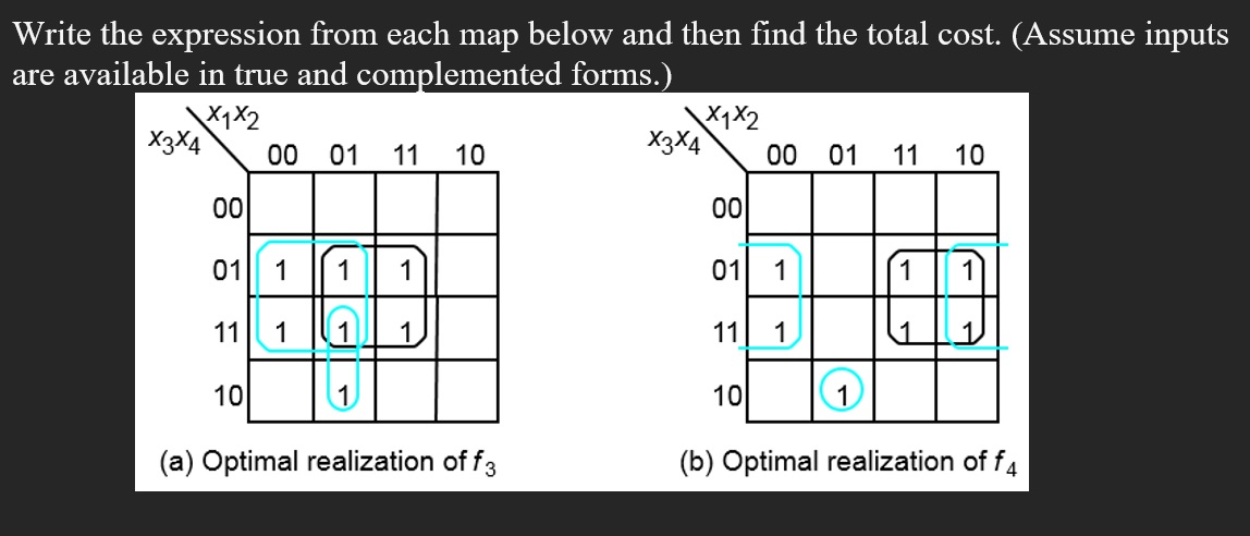 Solved Write the expression from each map below and then | Chegg.com