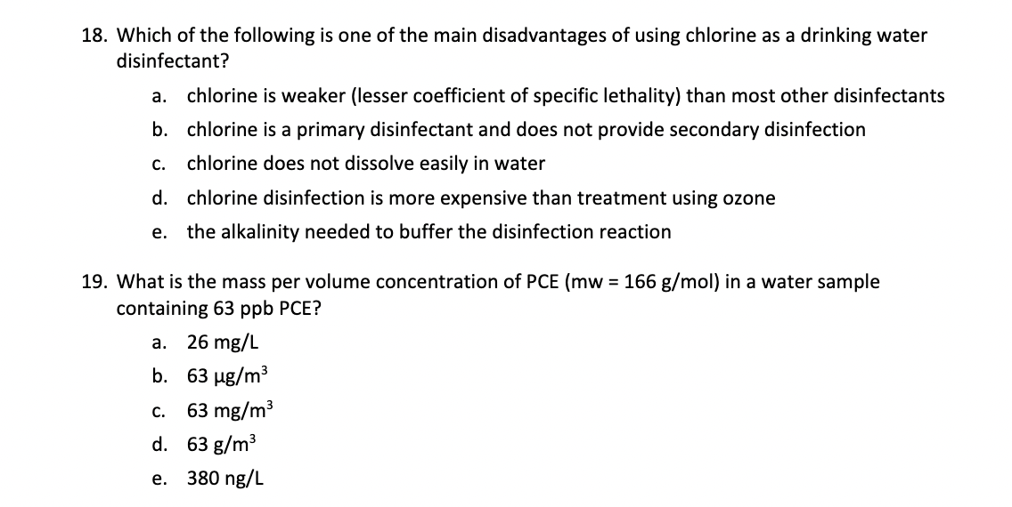 Solved 18. Which of the following is one of the main | Chegg.com