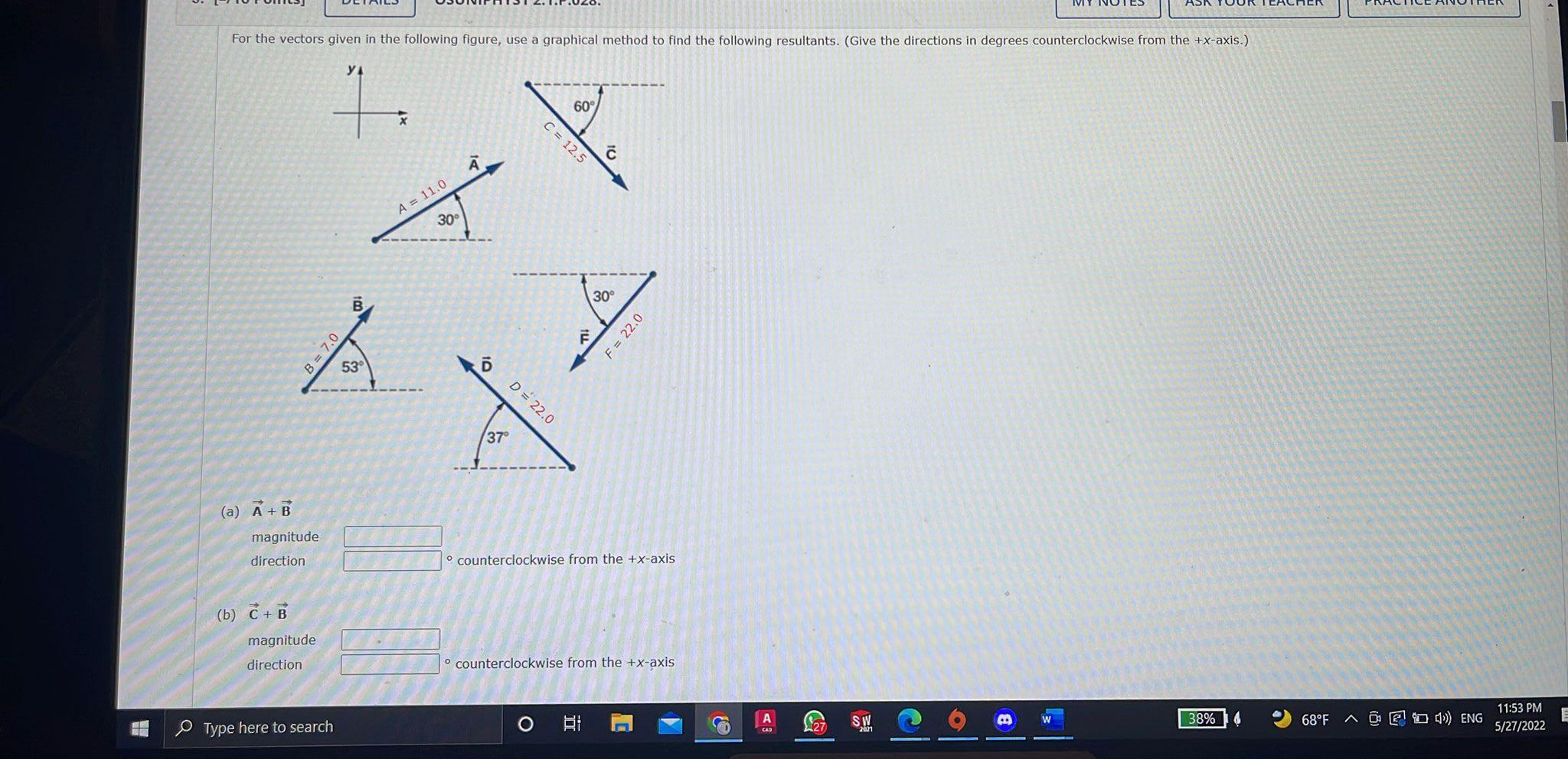 Solved WW B For The Vectors Given In The Following Figure, | Chegg.com