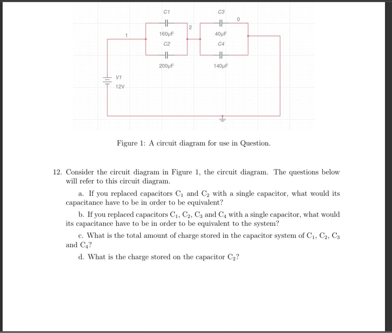 Solved Figure 1: A circuit diagram for use in | Chegg.com