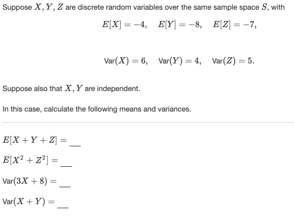 Solved Suppose X Y Z Are Discrete Random Variables Over Chegg Com