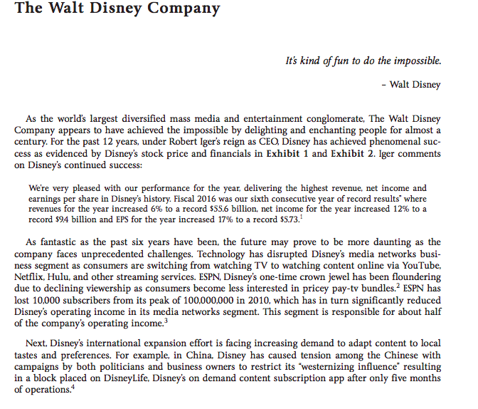 The walt disney company its diversification strategy in 2014 2017