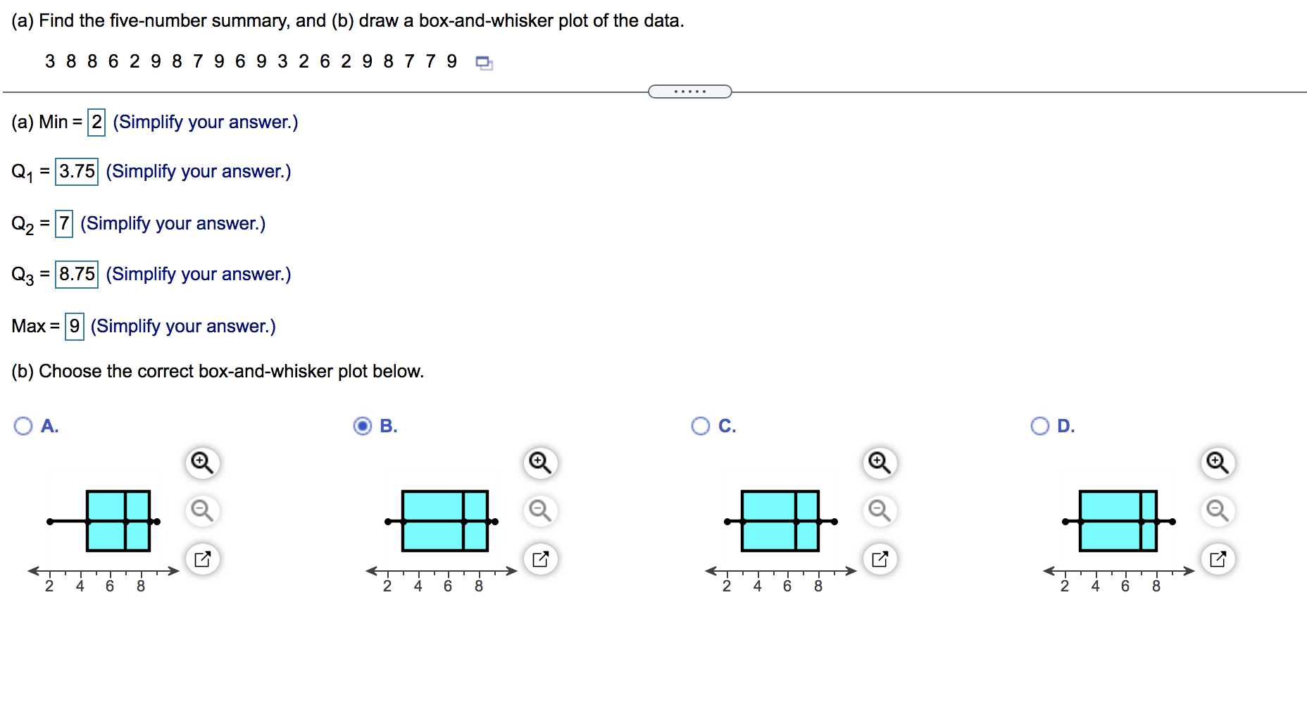 Solved (a) Find the five-number summary, and (b) draw a | Chegg.com