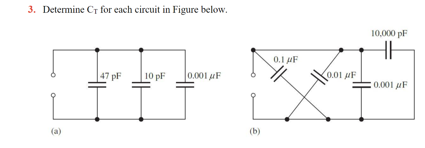 Solved 3. Determine Ct for each circuit in Figure below. | Chegg.com