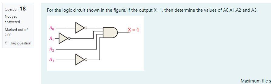 Solved For The Logic Circuit Shown In The Figure, If The | Chegg.com