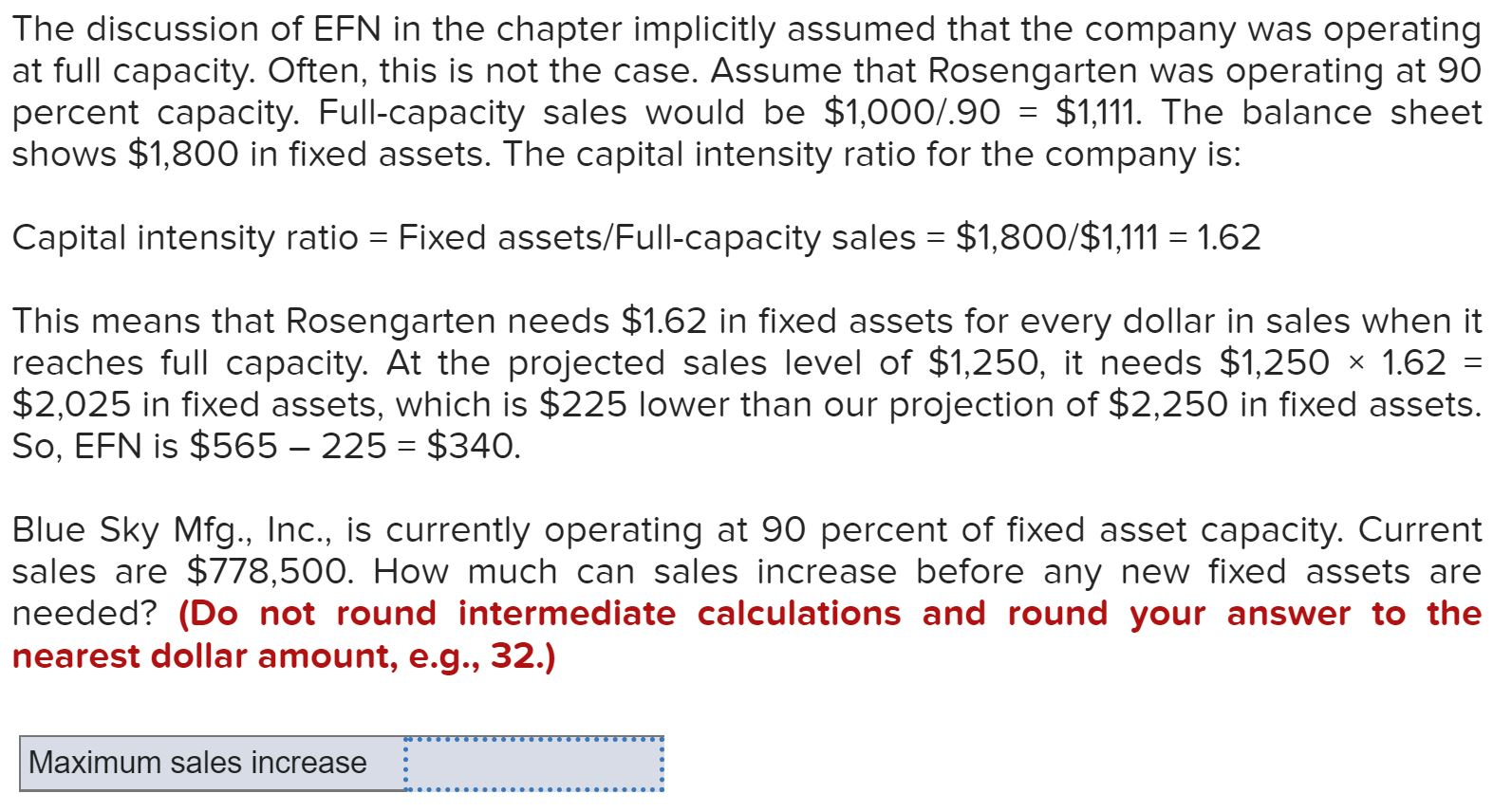 Solved The Discussion Of Efn In The Chapter Implicitly Chegg Com