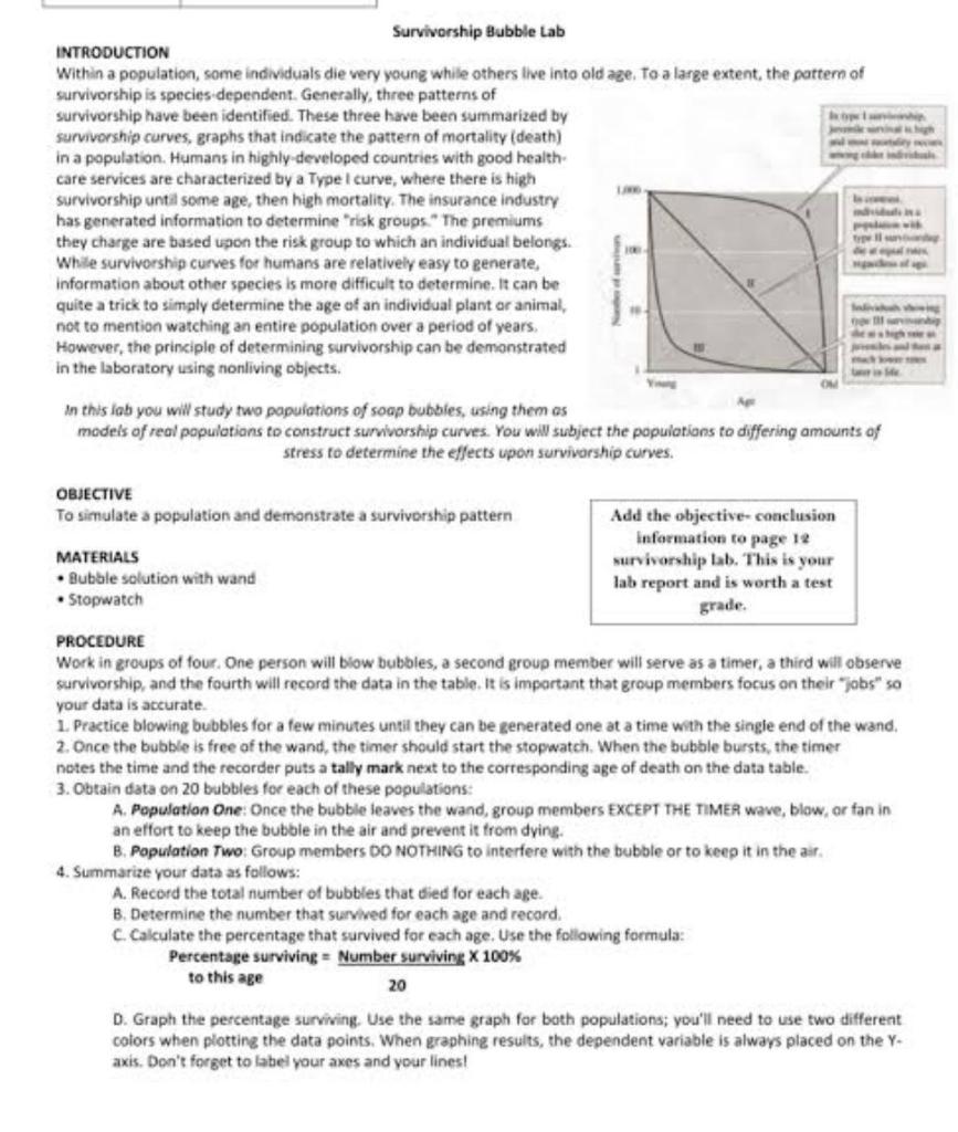Survivorship Bubble Lab INTRODUCTION Within a