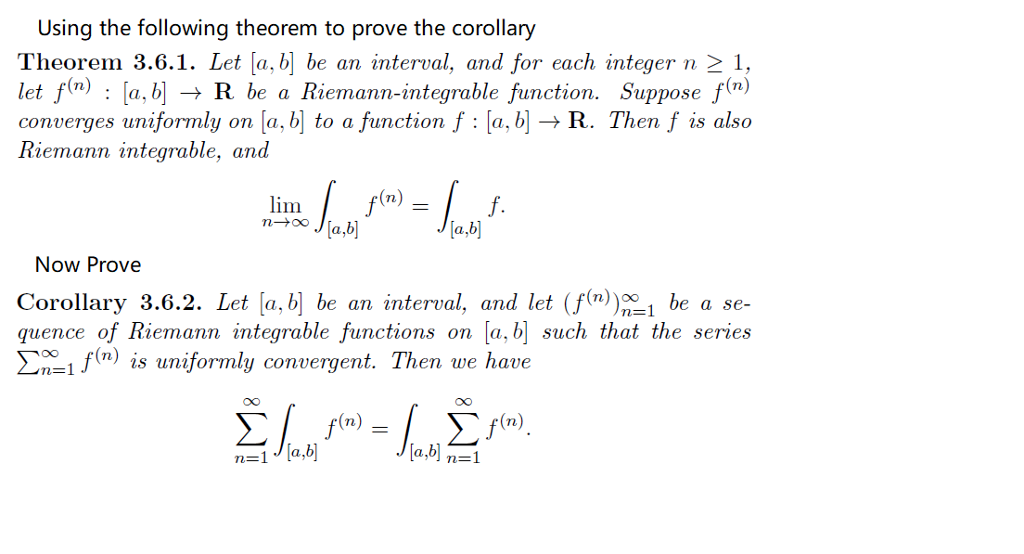 Solved Using The Following Theorem To Prove The Corollary
