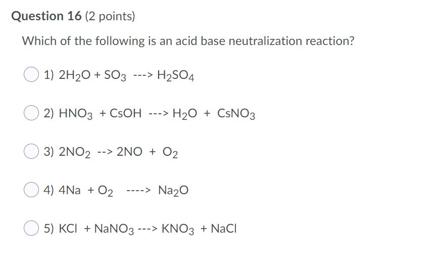 Solved Question 16 (2 points) Which of the following is an | Chegg.com