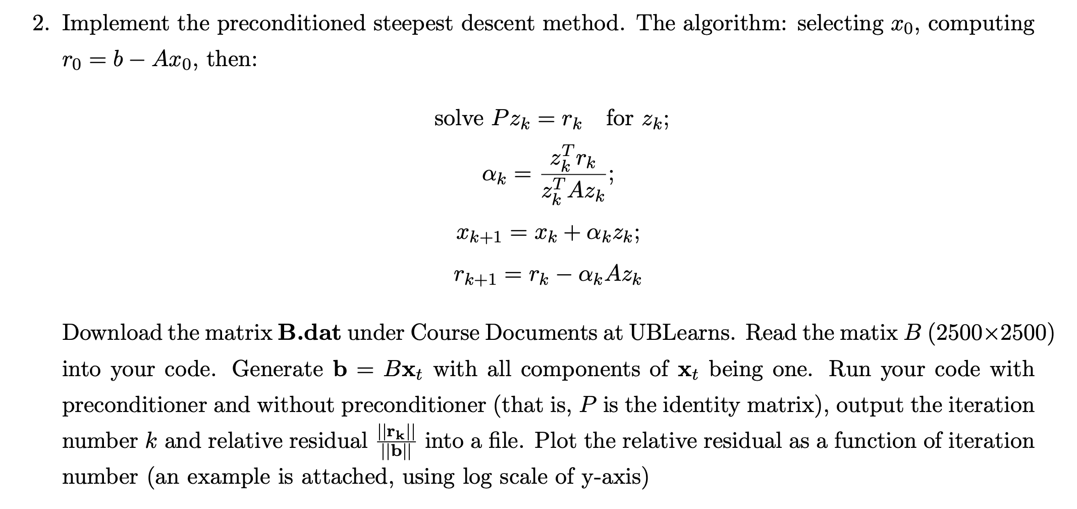 matrices - How is the preconditioned conjugate gradient algorithm related  to the steepest descent method? - Mathematics Stack Exchange