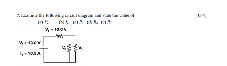 Solved Examine the following circuit diagram and state the | Chegg.com